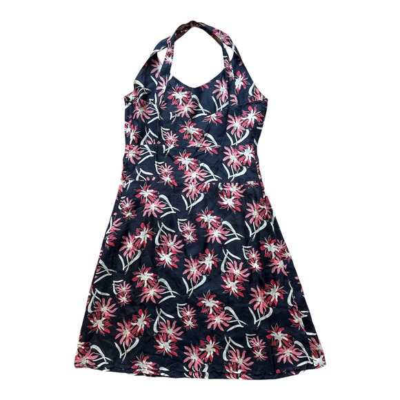 Antonio Fusco Vintage Floral Halter Dress Pink Italian Designer Size S - Picture 2 of 4